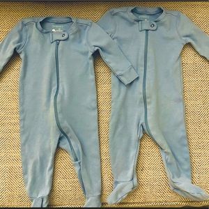Primary Zip Footies / Sleepers / Twin set